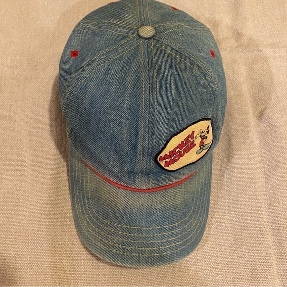 Vintage Walt Disney Mickey Mouse Denim Cap - Picture 3 of 5